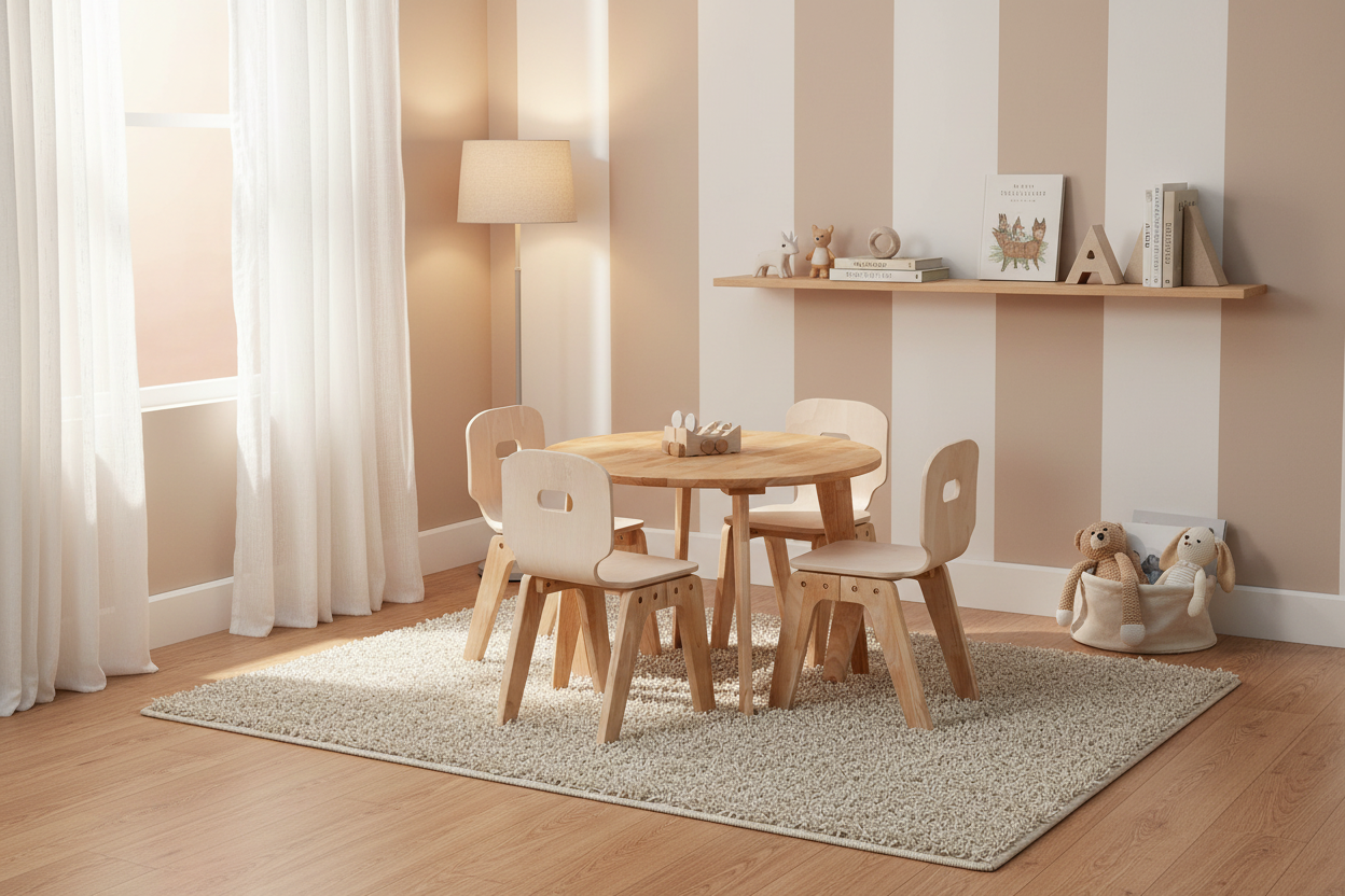 Danish Round table and 4 chairs