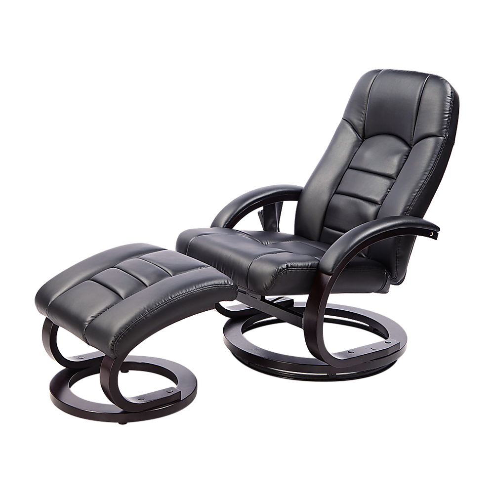 PU Leather Massage Chair Recliner Ottoman Lounge Remote - Furniture > Bar Stools & Chairs > Arm Chairs & Recliners