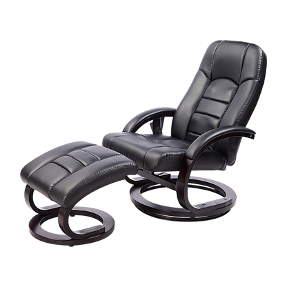 PU Leather Massage Chair Recliner Ottoman Lounge Remote - Furniture > Bar Stools & Chairs > Arm Chairs & Recliners
