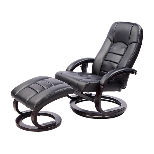 PU Leather Massage Chair Recliner Ottoman Lounge Remote - Furniture > Bar Stools & Chairs > Arm Chairs & Recliners