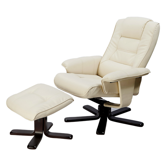 PU Leather Massage Chair Recliner Ottoman Lounge Remote - Furniture > Bar Stools & Chairs > Arm Chairs & Recliners