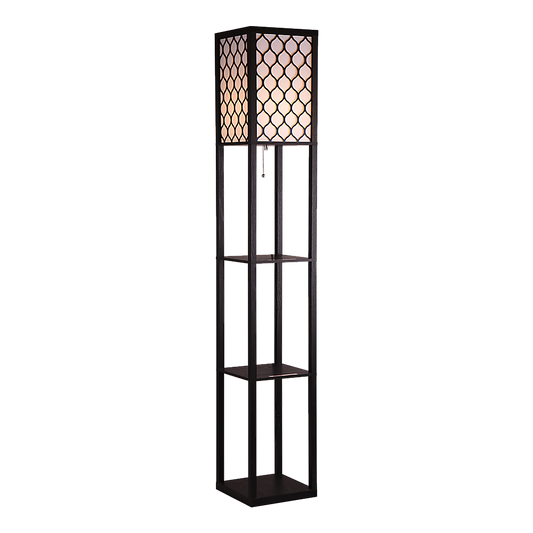 Shelf Floor Lamp - Shade Diffused Light Source with Open-Box Shelves - Home & Garden > Lighting > Floor Lamps