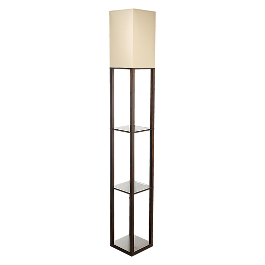 Shelf Floor Lamp - Shade Diffused Light Source with Open-Box Shelves - Home & Garden > Lighting > Floor Lamps
