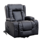 Recliner Chair Electric Massage Chair Lift Heated Leather Lounge Sofa Black Furniture > Bar Stools & Chairs > Arm