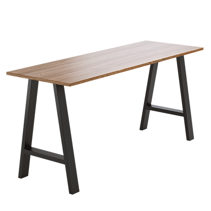 2x Rustic Dining Table Legs Steel Industrial Vintage 71cm - Black - Home & Garden > DIY > Table Tops & Bases
