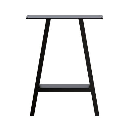 2x Rustic Dining Table Legs Steel Industrial Vintage 71cm - Black - Home & Garden > DIY > Table Tops & Bases