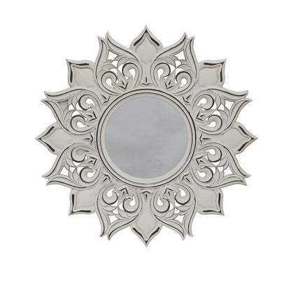 Large Moulded Fleur Wall Mirror 80cm