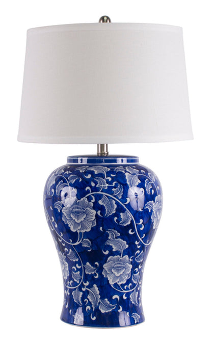 Trellis Ceramic Table Lamp w Shade 68cm - Home & Garden > Shading > Umbrellas & Sunshades