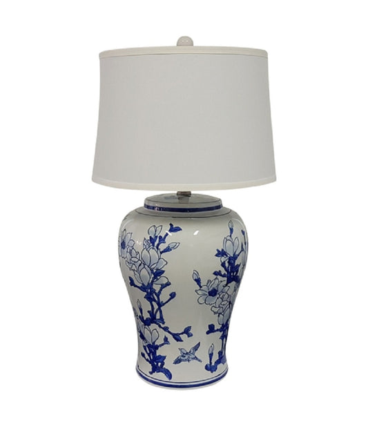 Jonquil Ceramic Table Lamp Blue White 68cm - Home & Garden > Lighting > Table Lamps