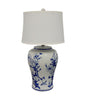 Jonquil Ceramic Table Lamp Blue White 68cm