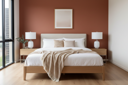 Island White Table Lamp Gloss Ceramic Bedside 67cm