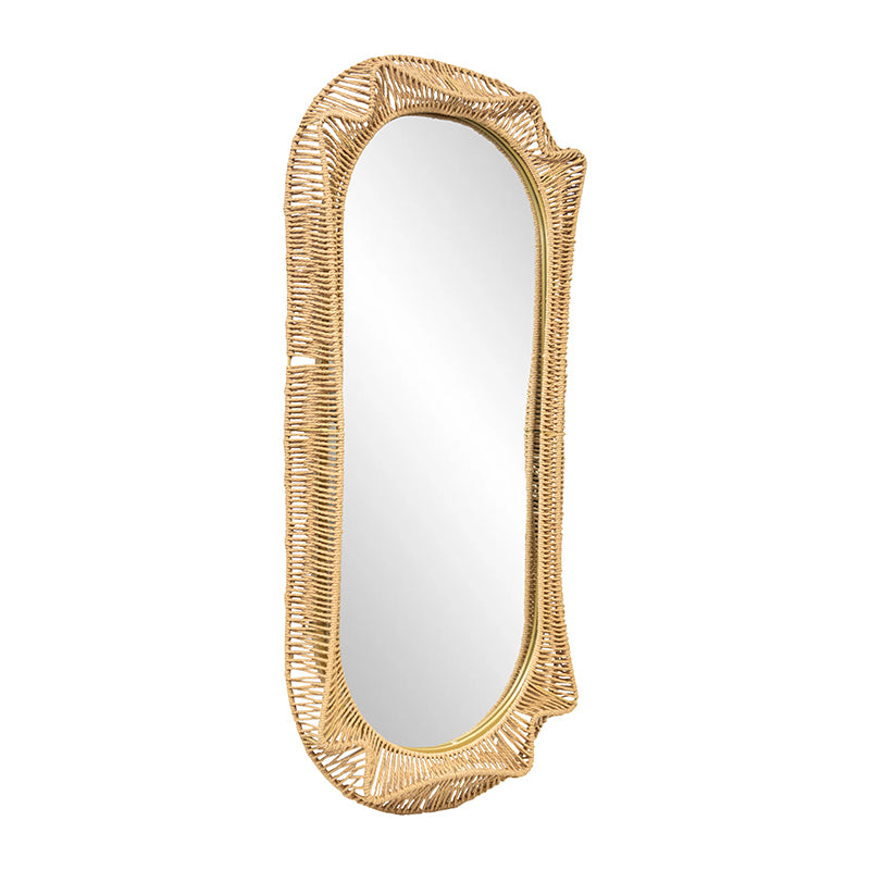 Hamptons Oval Weave Mirror 50x100cm