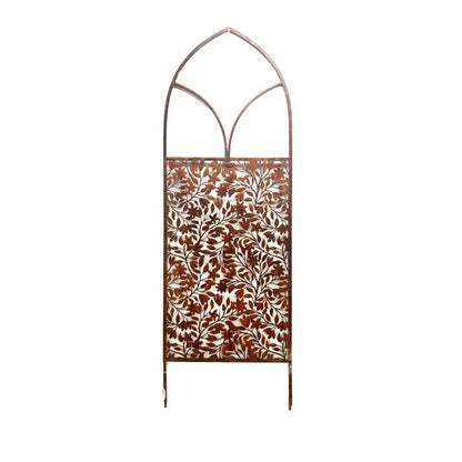 Rust Screen / Wall Art W Arch + Removable Stakes 162cm