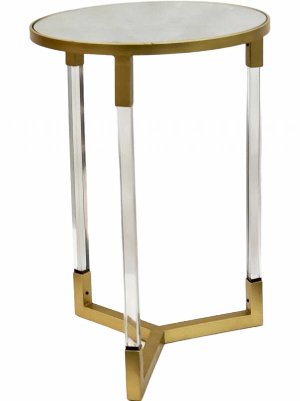 Mirage Side Table w Mirror Top 60cm