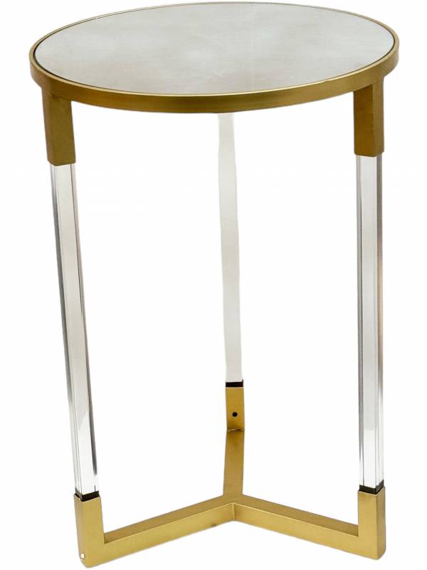 Mirage Side Table w Mirror Top 60cm