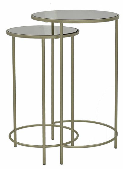 Set 2 Sally Glass Side Table 65cm