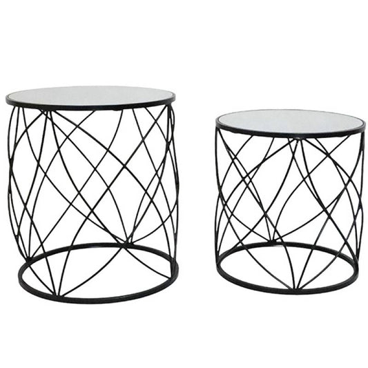 Phillip Mirror Top Side Table 53cm