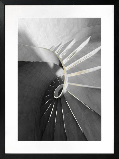 Stairway Artwork Framed W Glass Front 60x80cm