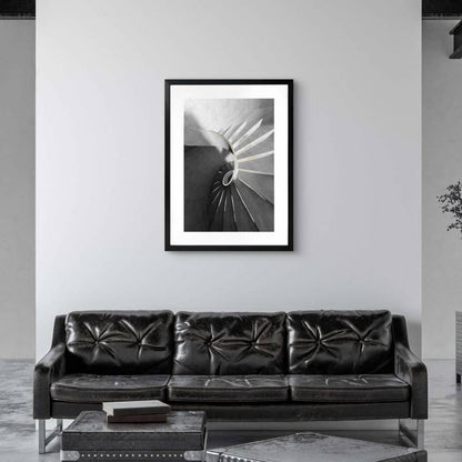 Stairway Artwork Framed W Glass Front 60x80cm