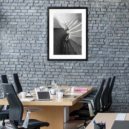 Stairway Artwork Framed W Glass Front 60x80cm