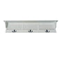 Wall Mount Shutter Shelf w 3 Double Hooks 102cm