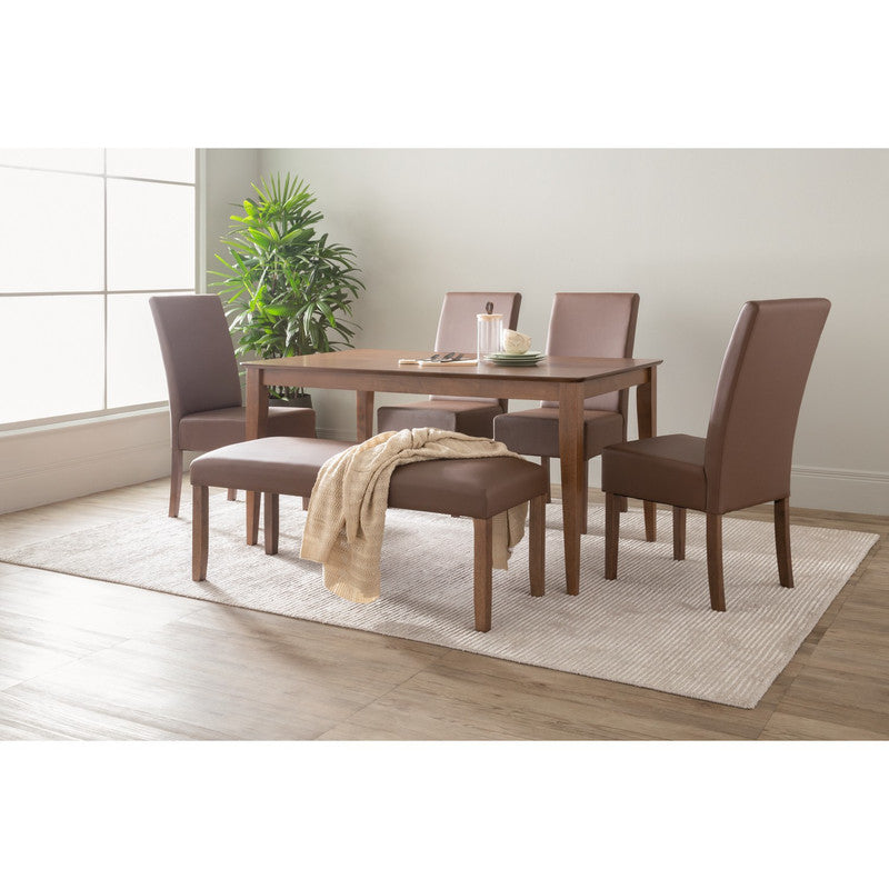 Allergo Dining Table 150cm Timber Dining Table - Cocoa - Furniture > Dining > Dining Tables