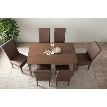 Allergo Dining Table 150cm Timber Dining Table - Cocoa - Furniture > Dining > Dining Tables