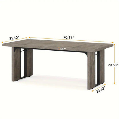 NNETMLT Rustic Rectangular Dining Table Furniture > Dining > Dining Tables