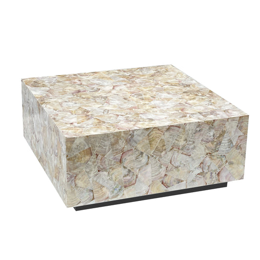 CLUSTER MOTHER OF PEARL HAND MADE COFFEE TABLE Furniture > Living Room > Coffee Tables