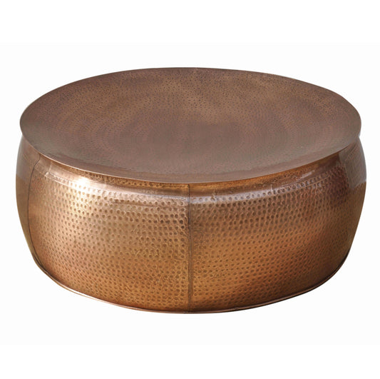 BRONZE LOOK HAMMERED COFFEE TABLE - Furniture > Living Room > Coffee Tables
