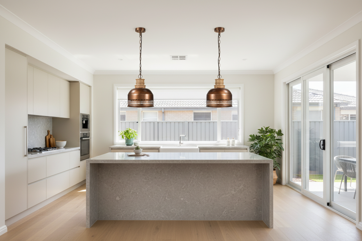 COPPER CUT-OUT AND WOOD LAMPSHADE