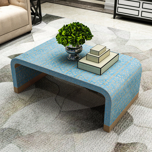 MOTHER OF PEARL MEDITERRANEAN BREEZE LOW PROFILE COFFEE TABLE Furniture > Living Room > Coffee Tables