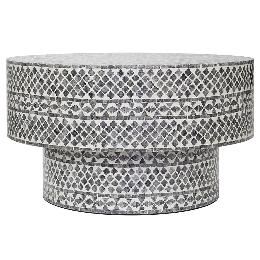 DIAMOND MOTHER OF PEARL COFFEE TABLE BLACK Furniture > Living Room > Coffee Tables