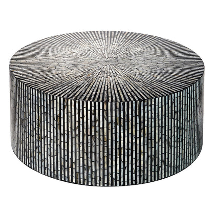 CORDELIA ROUND MOTHER OF PEARL COFFEE TABLE Furniture > Living Room > Coffee Tables