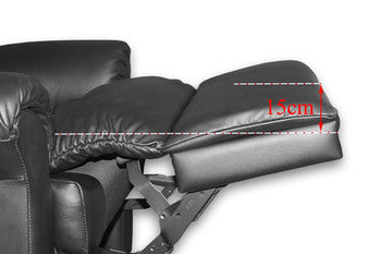 Recliner Lift Heat Massage Armchair Sofa Leather 2 Motor Chair Black Furniture > Sofas > Sofas & Sofa Beds