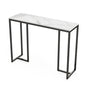 Modern Heavy Real Stone Console Table Hallway Entryway Table Metal Narrow Desk
