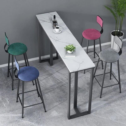 Modern Heavy Real Stone Console Table Hallway Entryway Table Metal Narrow Desk