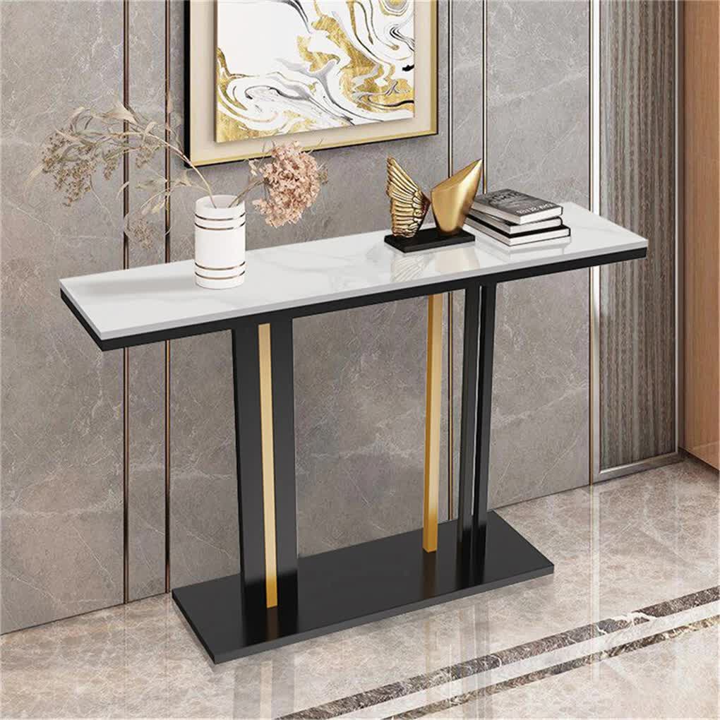 Heavy Duty Marble Entry Console Table Extra Large Sofa Table Accent Furniture