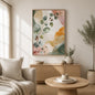 Eucalyptus Reverie Floating Frame Canvas Wall Art - Portrait - 60W x 120H cm - Natural Birch