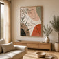 Quiet Muse Floating Frame Canvas Wall Art - Portrait - 60W x 120H cm - Natural Birch