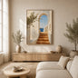 Sunlit Passage Floating Frame Canvas Wall Art - Portrait - 60W x 120H cm - White