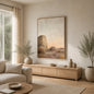 Stone and Sky Floating Frame Canvas Wall Art - Portrait - 60W x 80H cm - Natural Birch