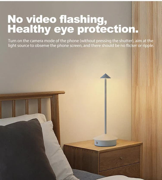 White Modern Minimalist Aluminum LED Mushroom Night Light - Creative Bedside Atmosphere Lamp for Dining Room