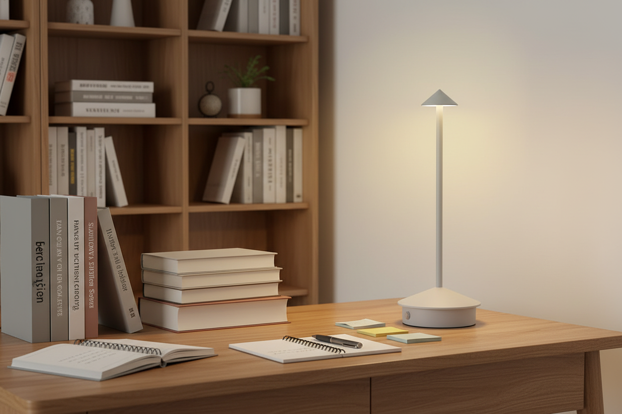 White Modern Minimalist Aluminum LED Mushroom Night Light - Creative Bedside Atmosphere Lamp for Dining Room and Bedroom