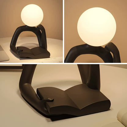White Creative Book Reader Desk Lamp USB Powered Modern Resin Design Home & Garden > Lighting > Table Lamps