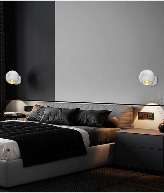 2 Pcs White Rechargeable Magnetic USB Table Lamp & Wall Light - 3000K/4000K/6000K Adjustable Brightness with Anti-Glare