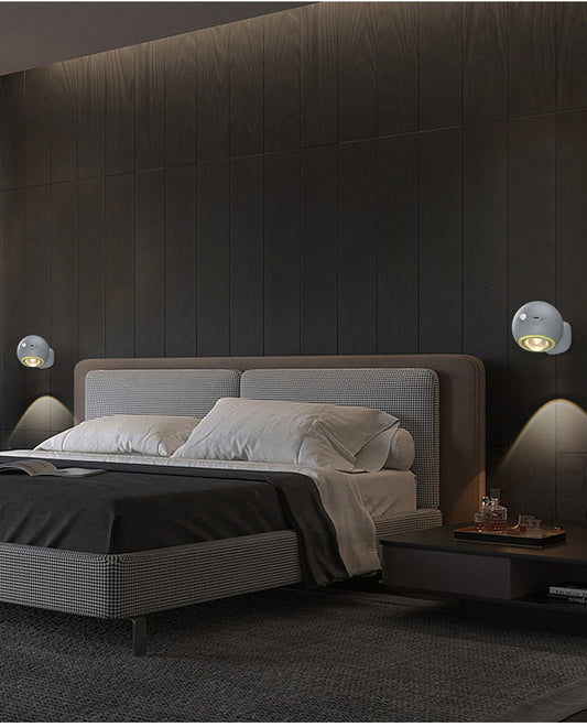 2 Pcs Grey Rechargeable Magnetic USB Table Lamp & Wall Light - 3000K/4000K/6000K Adjustable Brightness with Anti-Glare