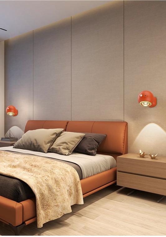 2 Pcs Orange Rechargeable Magnetic USB Table Lamp & Wall Light - 3000K/4000K/6000K Adjustable Brightness