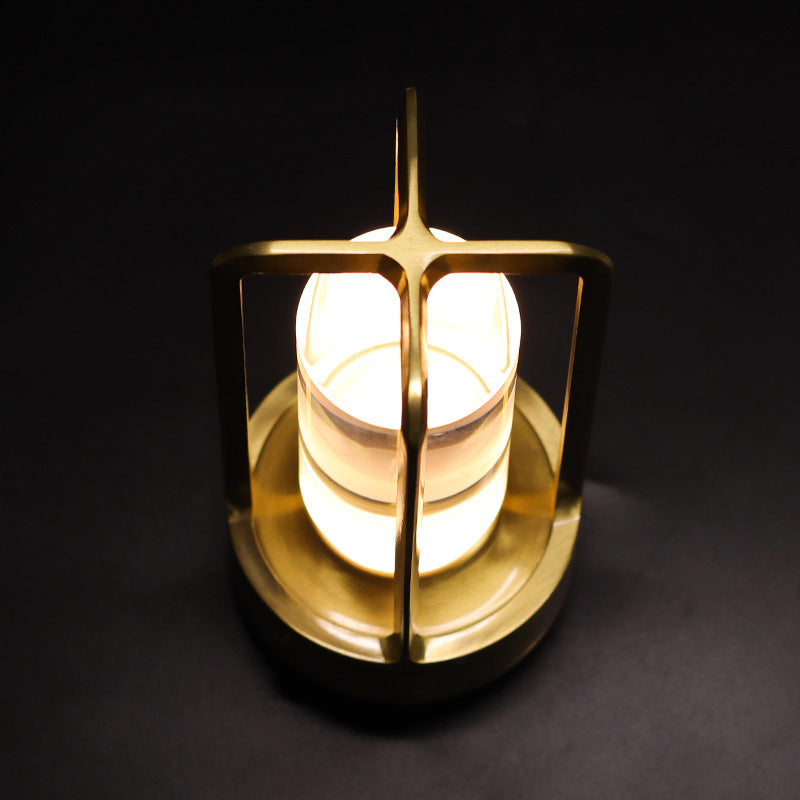 Silver Rechargeable Table Lamp Touch Dimming 3 Color LED Light for Bedroom and Office Home & Garden > Lighting > Table