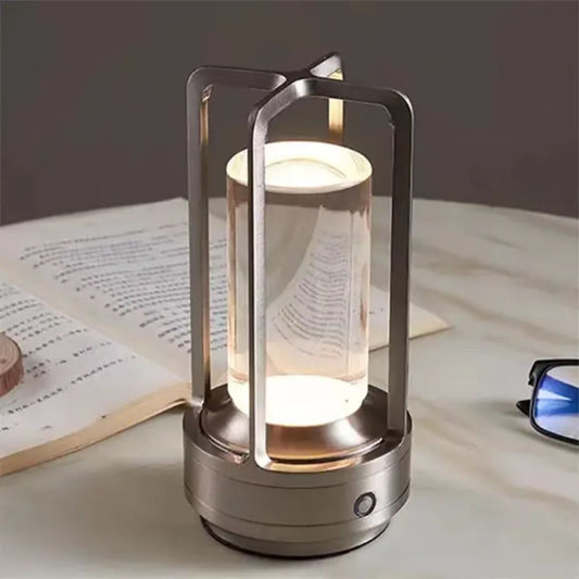 Cross-Shaped LED Table Lamp - Silver Touch Button with USB Charging - Home & Garden > Lighting > Table Lamps